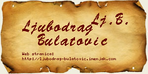 Ljubodrag Bulatović vizit kartica